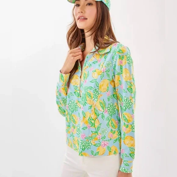 NWT Lilly Pulitzer Set in Bluette Make Lemonade size Large - Picture 2 of 11